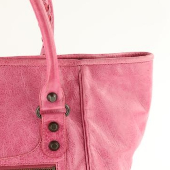 RARE Balenciaga Sunday Pink Leather Tote & Mirror - Picture 3 of 7